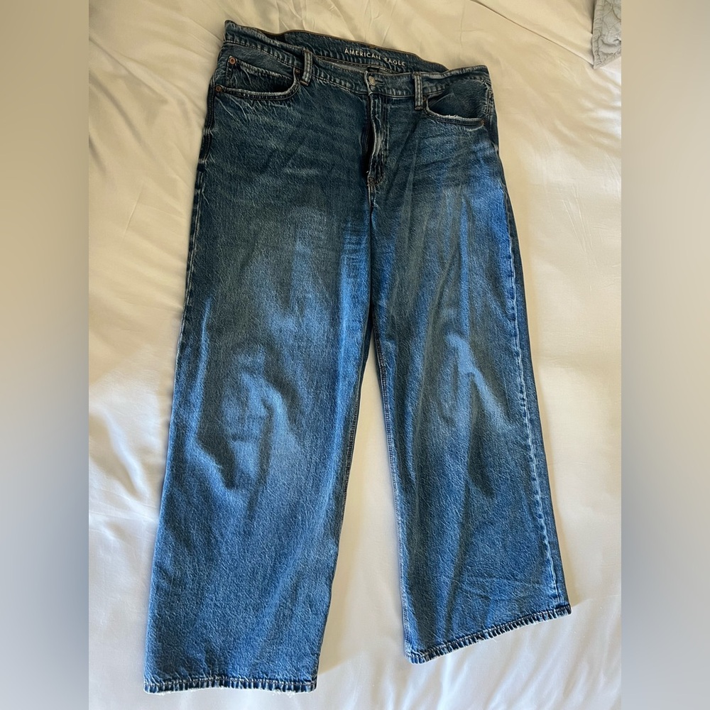 American Eagle Outfitters Indigo wide leg, low rise jean Pants